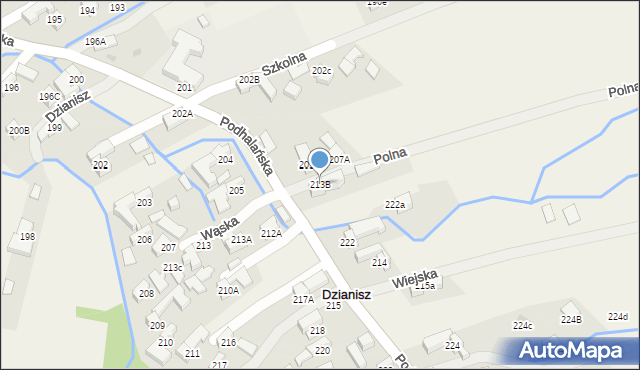 Dzianisz, Polna, 2, mapa Dzianisz