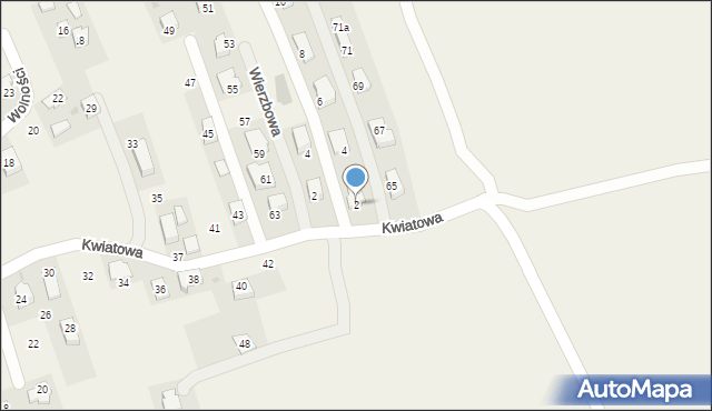 Dziekanowice, Polna, 2, mapa Dziekanowice