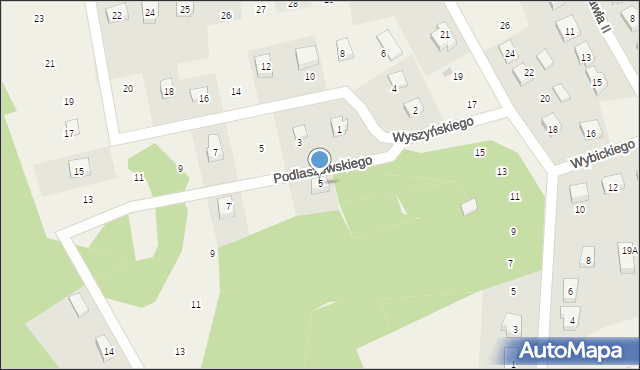Dziemiany, Podlaszewskiego, ks., 5, mapa Dziemiany