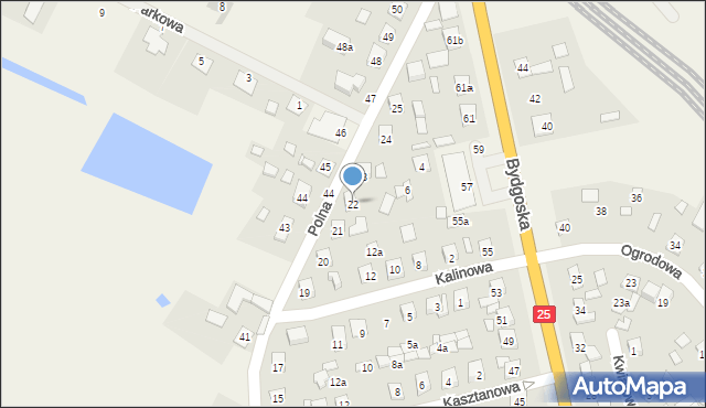 Dziemionna, Polna, 22, mapa Dziemionna