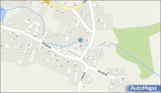Dziergowice, Powstańców Śląskich, 12, mapa Dziergowice
