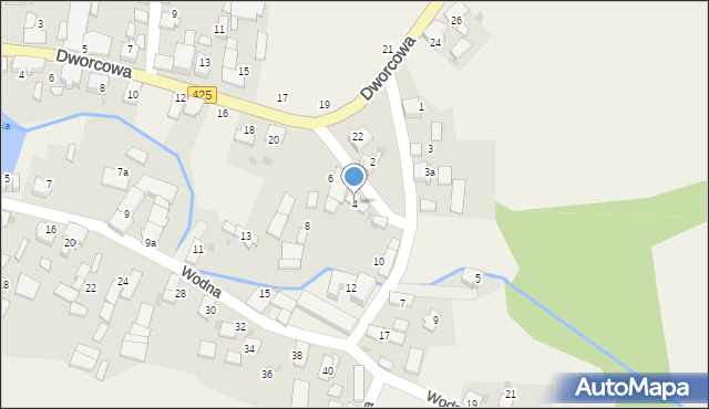 Dziergowice, Powstańców Śląskich, 4, mapa Dziergowice