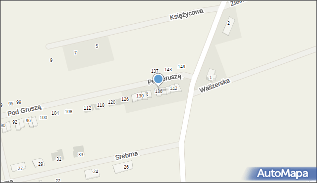Dzierzążenko, Pod Gruszą, 136, mapa Dzierzążenko
