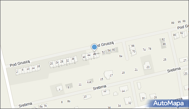 Dzierzążenko, Pod Gruszą, 48, mapa Dzierzążenko