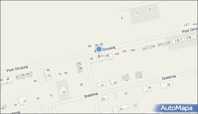 Dzierzążenko, Pod Gruszą, 92, mapa Dzierzążenko