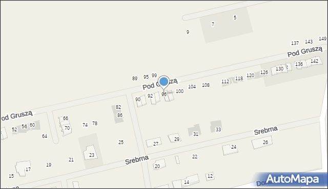 Dzierzążenko, Pod Gruszą, 96, mapa Dzierzążenko