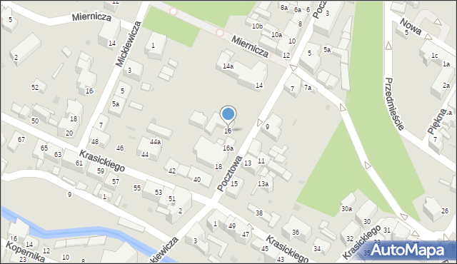 Dzierżoniów, Pocztowa, 16, mapa Dzierżoniów