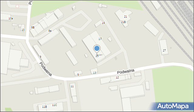 Dzierżoniów, Podwalna, 15, mapa Dzierżoniów