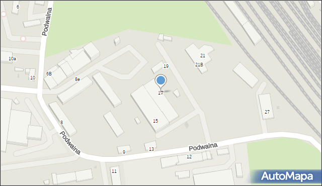 Dzierżoniów, Podwalna, 17, mapa Dzierżoniów