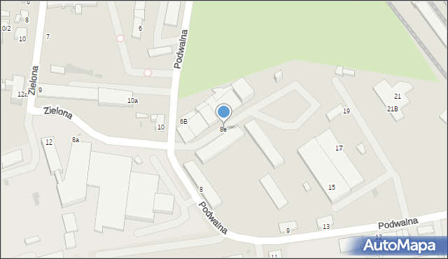 Dzierżoniów, Podwalna, 8e, mapa Dzierżoniów
