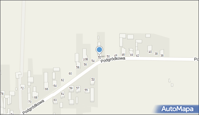 Dziewki, Podgródkowa, 52, mapa Dziewki