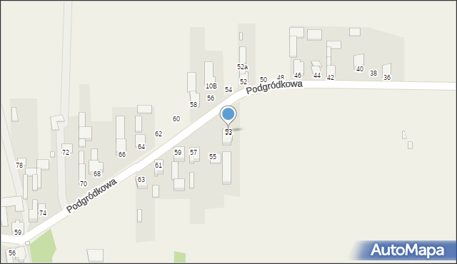 Dziewki, Podgródkowa, 53, mapa Dziewki