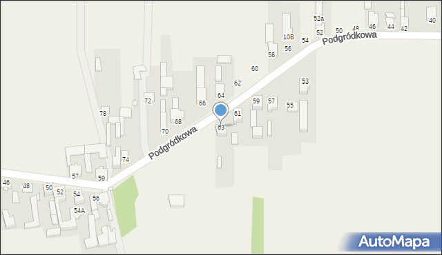 Dziewki, Podgródkowa, 63, mapa Dziewki