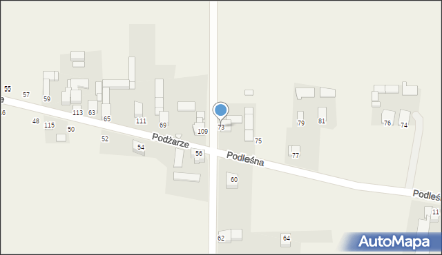 Dziewki, Podżarze, 73, mapa Dziewki