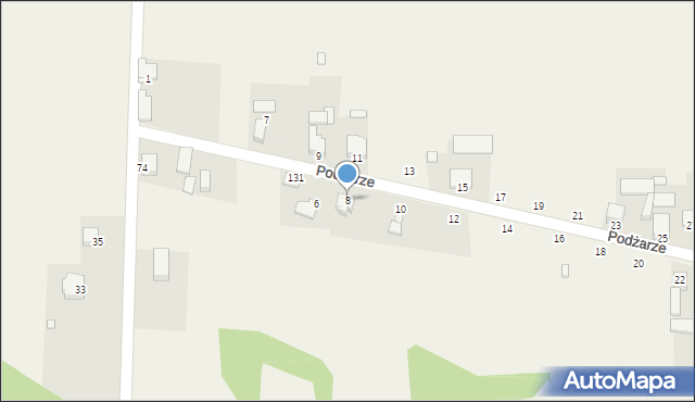 Dziewki, Podżarze, 8, mapa Dziewki