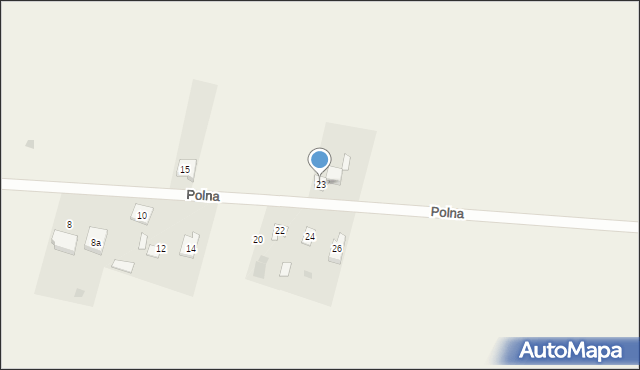 Dziewule, Polna, 23, mapa Dziewule