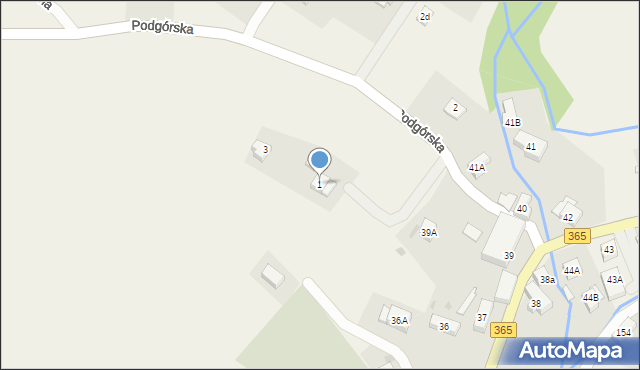 Dziwiszów, Podgórska, 1, mapa Dziwiszów