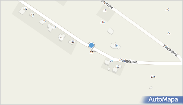 Dziwiszów, Podgórska, 25, mapa Dziwiszów