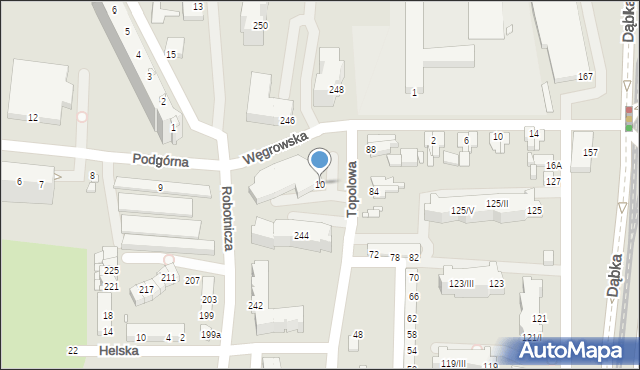 Elbląg, Podgórna, 10, mapa Elbląga