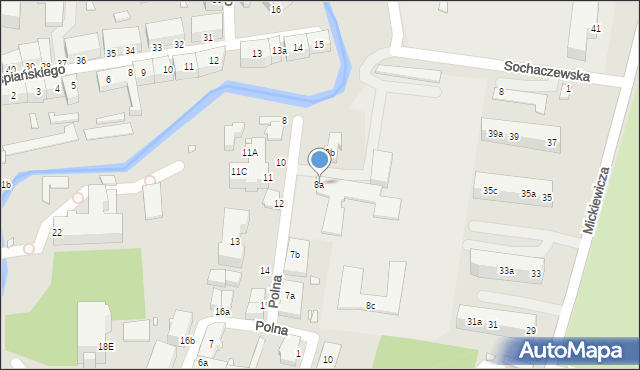 Elbląg, Polna, 8a, mapa Elbląga