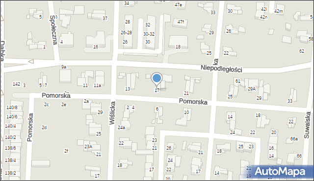 Elbląg, Pomorska, 17, mapa Elbląga