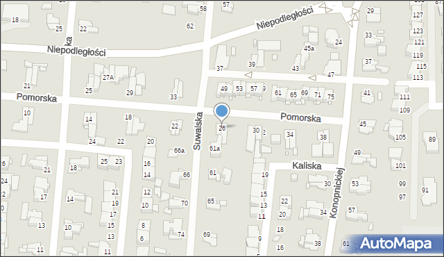 Elbląg, Pomorska, 26, mapa Elbląga