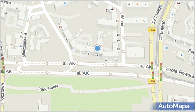 Elbląg, Powstańców Warszawskich, 5, mapa Elbląga