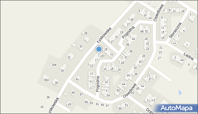 Fasty, Pogodna, 19, mapa Fasty