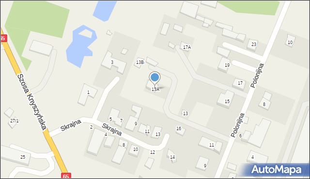 Fasty, Polonijna, 13A, mapa Fasty