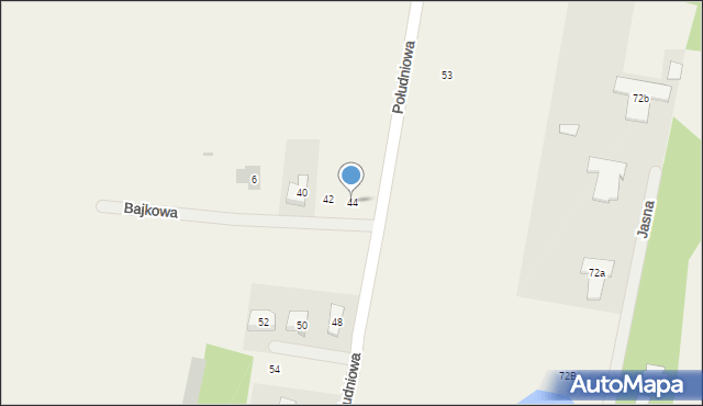 Feliksów, Południowa, 44, mapa Feliksów