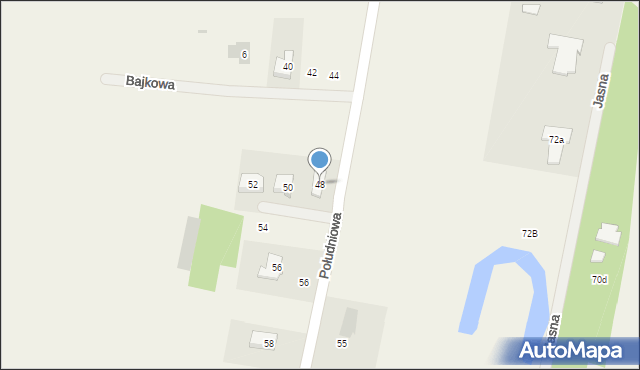 Feliksów, Południowa, 48, mapa Feliksów