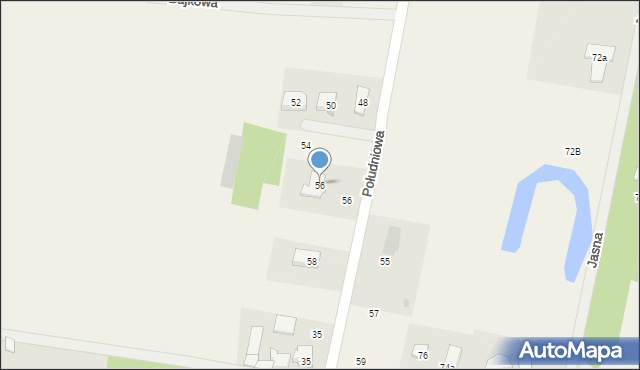 Feliksów, Południowa, 56, mapa Feliksów