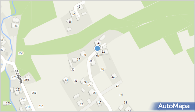 Filipowice, Podgórska, 50, mapa Filipowice