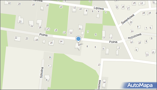 Florentynów, Polna, 10/12, mapa Florentynów