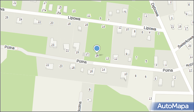 Florentynów, Polna, 15, mapa Florentynów