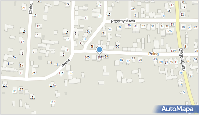 Frampol, Polna, 101, mapa Frampol
