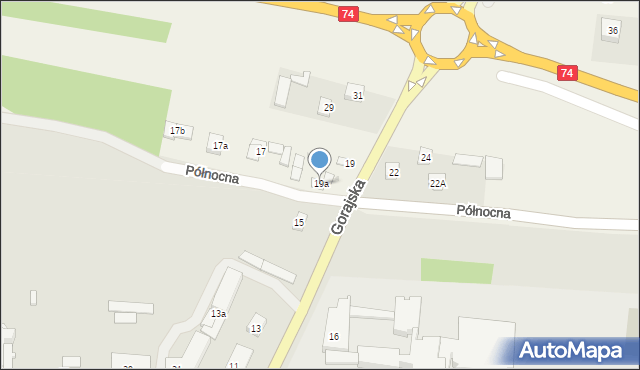 Frampol, Północna, 5, mapa Frampol