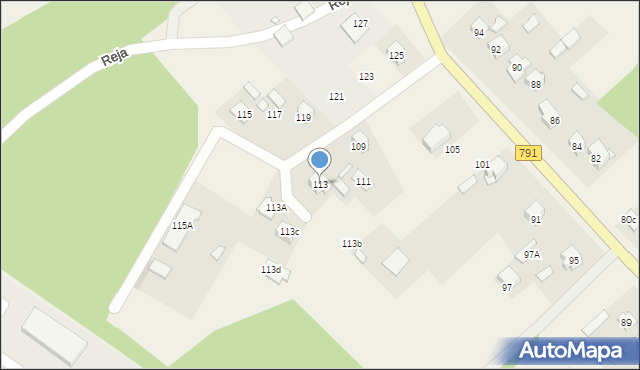 Fugasówka, Poniatowskiego, 113, mapa Fugasówka