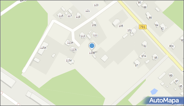 Fugasówka, Poniatowskiego, 113b, mapa Fugasówka