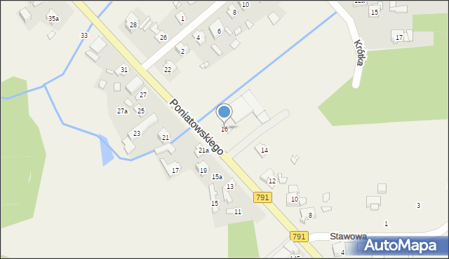 Fugasówka, Poniatowskiego, 16, mapa Fugasówka