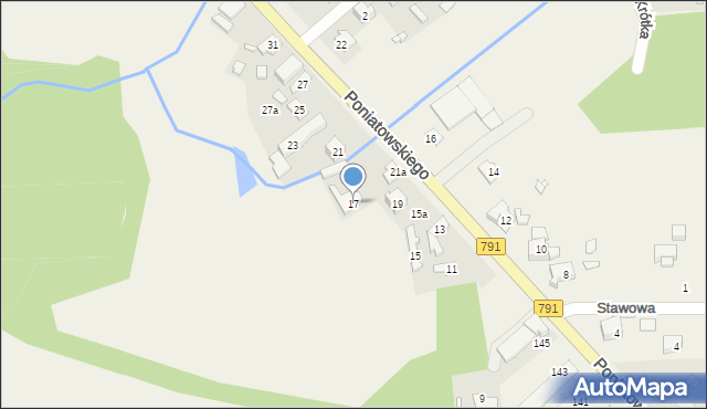 Fugasówka, Poniatowskiego, 17, mapa Fugasówka