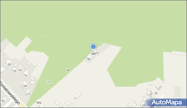 Fugasówka, Poniatowskiego, 66b, mapa Fugasówka