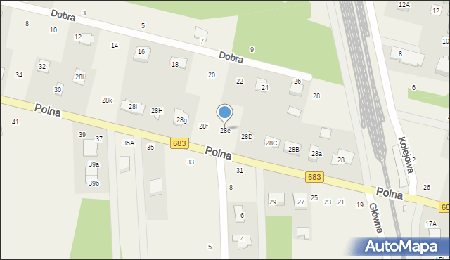 Gabryelin, Polna, 28e, mapa Gabryelin