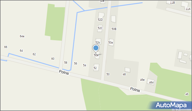 Gabryelin, Polna, 52a, mapa Gabryelin