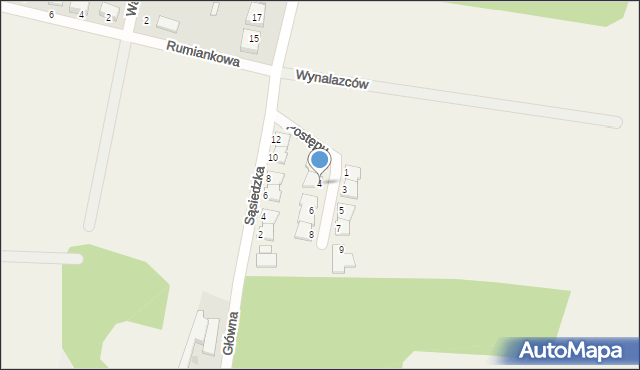 Gądów, Postępu, 4, mapa Gądów