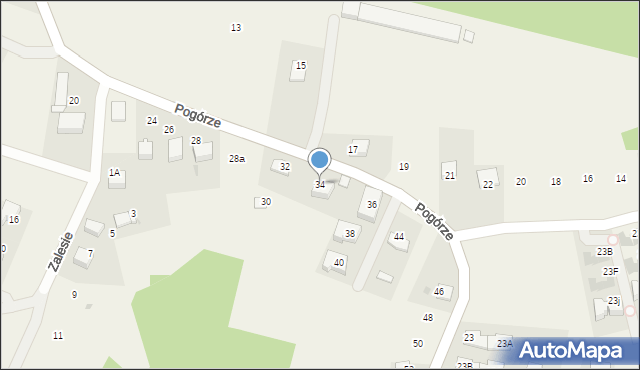Gaj, Pogórze, 34, mapa Gaj