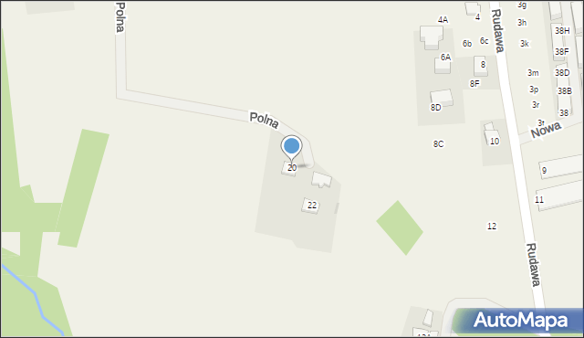 Gaj, Polna, 20, mapa Gaj
