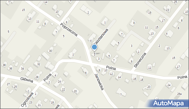 Gajków, Poprzeczna, 2, mapa Gajków