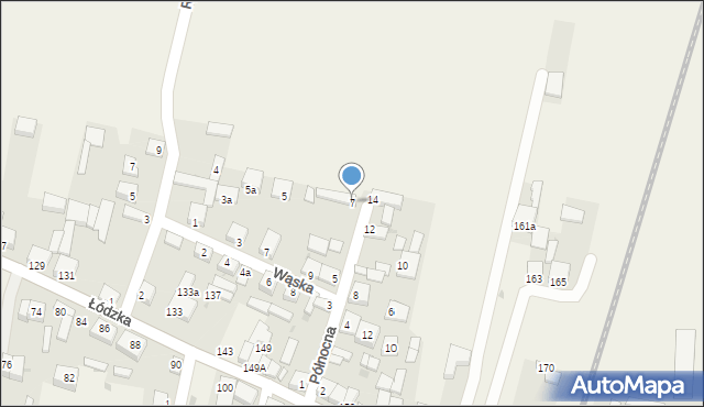 Gajkowice, Północna, 7, mapa Gajkowice