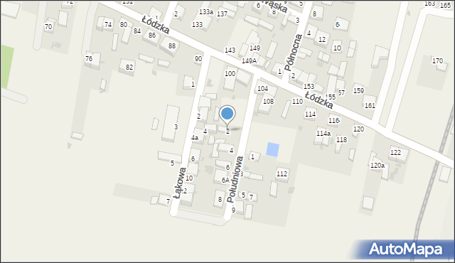 Gajkowice, Południowa, 2, mapa Gajkowice